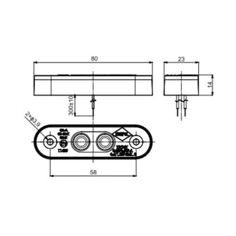 Horpol LED Markeringslamp Oranje Platte Montage LD-957