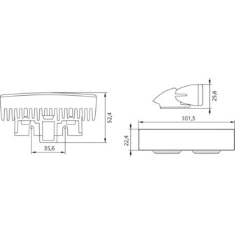 Led Flitser 6-Leds Wit