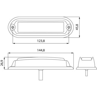 Led Flitser met Chroom Behuizing Wit