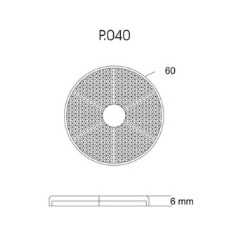 Reflector Rond &Oslash;60mm Wit