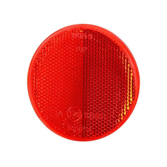 Reflector Rond Met Plakstrip &Oslash;79mm Rood