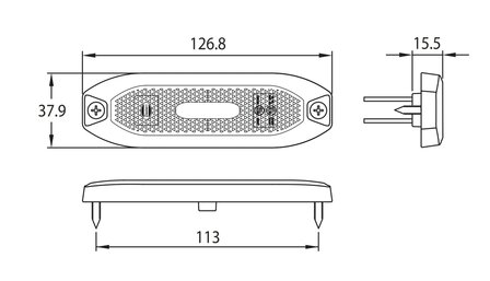 LED Achtermarkering 10-30V