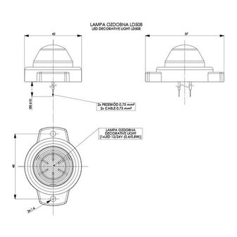Horpol LED Markeringslamp Oranje Rond LD-508