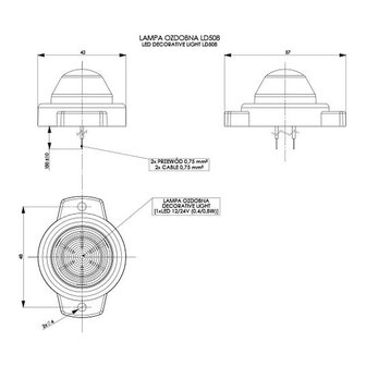 Horpol LED Markeringslamp Oranje Rond LD-508