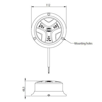 LED Zwaailamp Vlakke Montage Rood