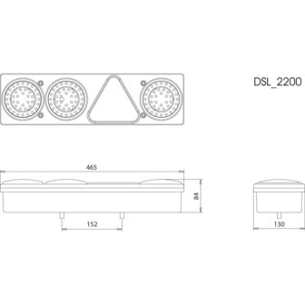 Led Achterlicht Multifunctioneel 6 functies Links