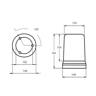 Halogeen Zwaailamp Magneet 24V