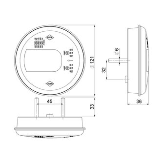 Horpol LED Mist- en Achteruitrijlamp Links LUNA LZD 2450