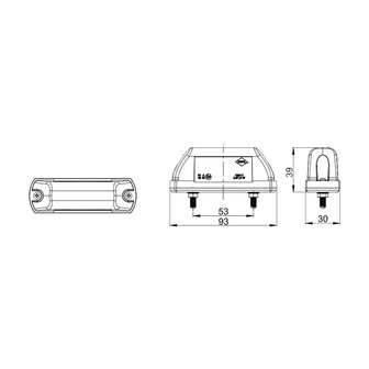 Horpol LED Achtermarkering 12-24V + 0,5m Kabel LD 712