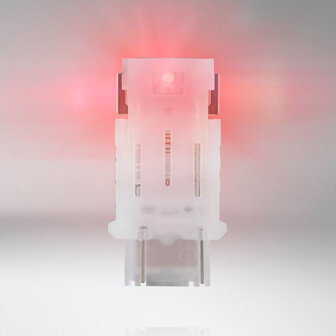 Osram P27/7W LED Retrofit Rood 12V W2.5x16q 2 Stuks