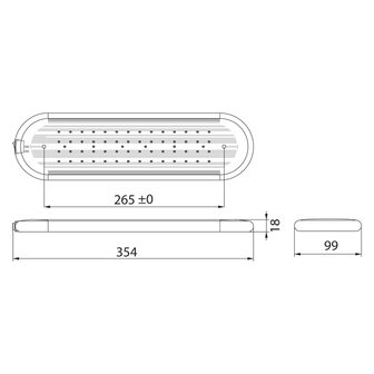 LED Interieurlamp 35cm 10-30V