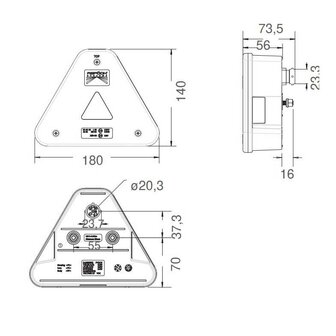 Asp&ouml;ck Agripoint LED Achterlicht Links