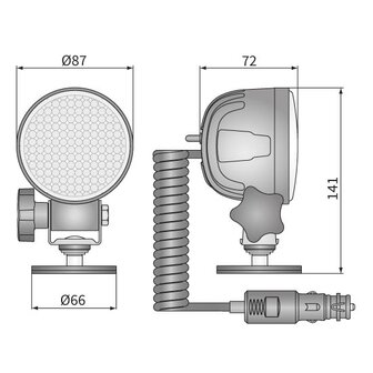 Mobiele CRC5 1000LM LED Werklamp Breedstraler