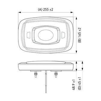 Hella Mini LED Zwaaibalk met 50cm Kabel | 2RL 014 566-011