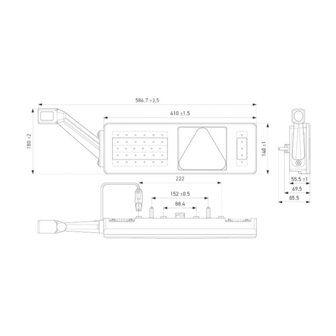 Hella LED Achterlicht 24V Rechts 6-Lichtfuncties | 2VP 340 970-547