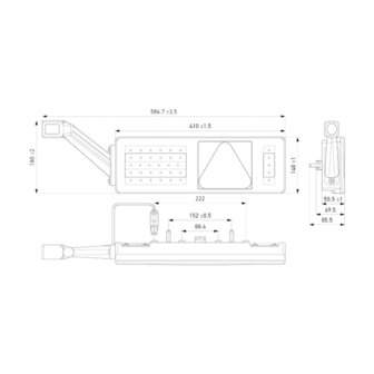 Hella LED Achterlicht 24V 6-lichtfuncties Links | 2VP 340 970-537