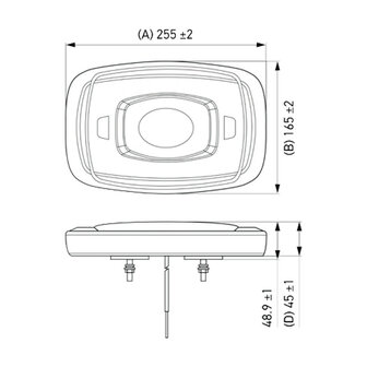 Hella LED Mini Zwaaibalk 12/24V Oranje | 2RL 014 566-001