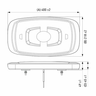 Hella LED Mini Zwaaibalk 12/24V Oranje + Bevestigingsbeugels  | 2RL 014 565-011