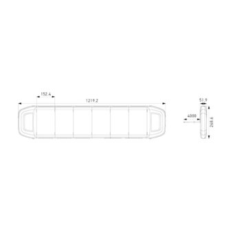 Hella LED Zwaaibalk met Werklampfunctie 122cm | 2RL 014 607-011