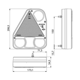 Horpol LED Achterlicht 5P Links + Mistlamp LZD 777