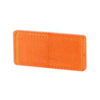 Reflector Rechthoekig Met Plakstrip 94x44mm Oranje