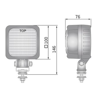 LED Werklamp Breedstraler 800LM + Deutsch-DT