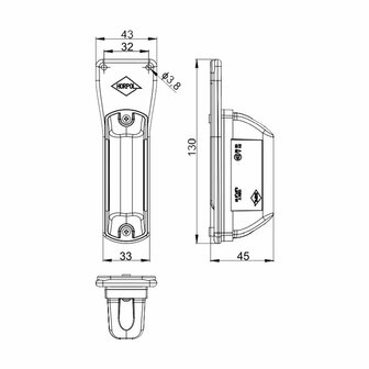 Horpol LED Markeringslamp 12-24V 2-Functies + 0,5m Kabel Links LD 731/L