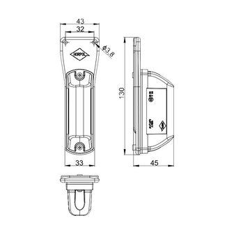 Horpol LED Markeringslamp 12-24V 2-Functies + 0,5m Kabel Rechts LD 731/P