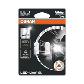 Osram W5W LED Retrofit Wit W2.1x9.5d 2 Stuks