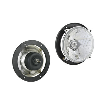 Koplamp H4 Ø139x75 gatafstand 106x106 Bevestigingsplaat