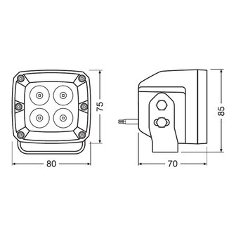 Osram Cube LED Verstraler VX80-SP 2 stuks