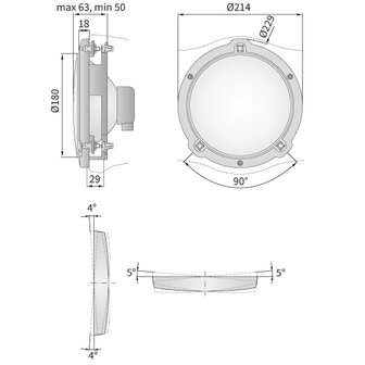 Rally Lamp Mistlamp Met Frame &Oslash;180mm + Halogeen Lamp