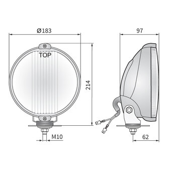 Wesem HOS2 Halogeen Verstraler Blauw LED Ring + 12V Lampjes