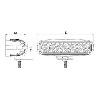 30W LED Verstraler Rechthoekig