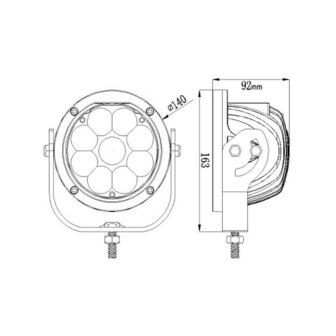 45W LED verstraler Chroom