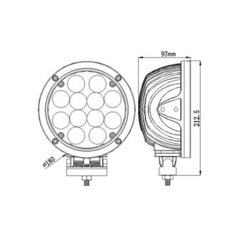 60W LED verstraler Chroom