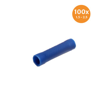 Doorverbinder Geïsoleerd Blauw (1.5-2.5mm) 100 Stuks
