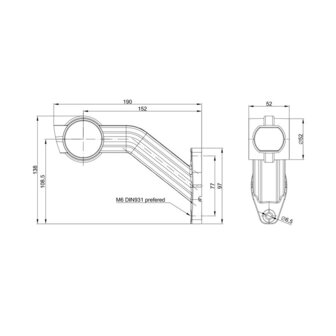 Fristom LED Breedtelamp 3-Functies Schuin Lang Links