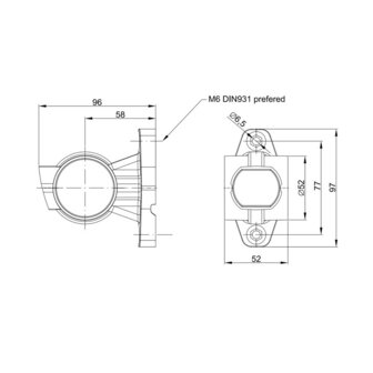 Fristom LED Breedtelamp 3-Functies Hangend Model FT-140 Rechts