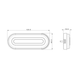 Fristom FT-072 C LED Markeringslamp Rood + Reflector