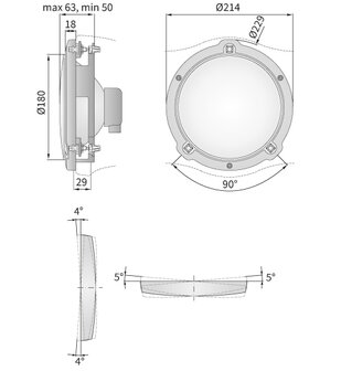 Rally Lamp Mistlamp Met Frame &Oslash;180mm + Xenon Lamp