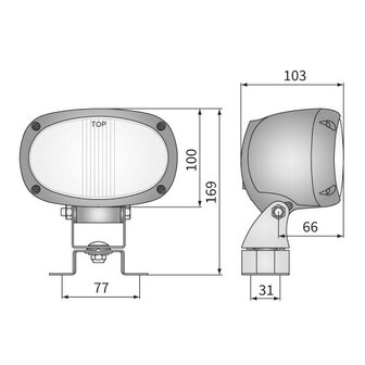 Wesem Halogeen Werklamp Ovaal H3