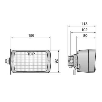 Wesem Halogeen Werklamp H3 zijbevestiging