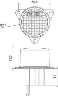 LED Mistlamp rond 9-33V