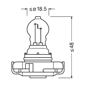 Osram PS19W 12V Gloeilamp PG20-1 Original Line