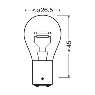 Osram Gloeilamp BA15d 12V Original Line 10 Stuks