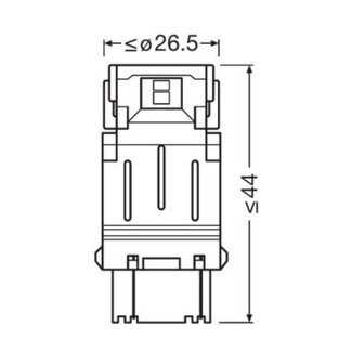 Osram P27/7W LED Retrofit Wit 12V W2.5x16q 2 Stuks