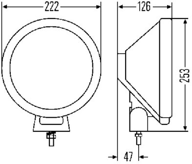 Hella Verstr Rallye 3000 m/stl zwart ref 17,5 | 1F8 006 800-341