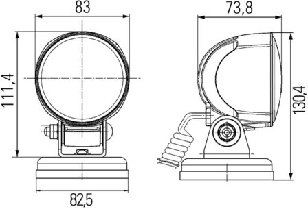 Hella Werklamp M70 led 9-33V Gen III staand | 1G0 996 276-631