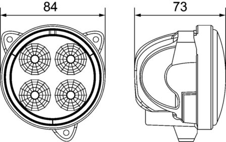 Hella Werklamp M70 led 9-33V Gen III Inbouw voorvel | 1G0 996 376-141